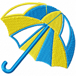 Umbrella Embroidery Design 12 Umbrella Embroidery Design 12
